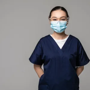 Modern Blue Dental Scrub